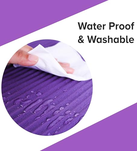 Yoga Mat Unisex Non-Slip Thick Foam Fitness Exercise Mat (10mm) Comes with Carrying Strap Lightweight Home Gym Workout Equipment for Yoga, Pilates, Stretching, Gymnastics Training & Camping - Image 6