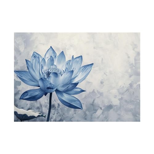 Tableau abstrait floral WODJEM 80x120cm sans cadre pour salon