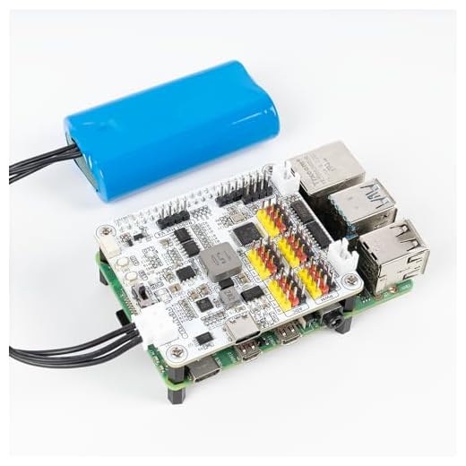 SunFounder Robot Hat - Scheda di estensione progettata per Raspberry Pi 5/4/3B+/3B/Zero W Robot, IoT, sensori, motori, server, batteria ricaricabile inclusa, 5 V2 A, altoparlante, ADC, PWM, IIC, UART