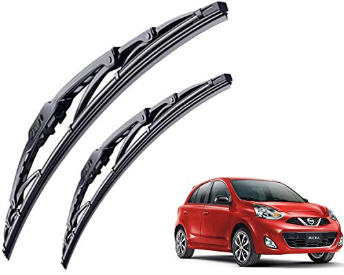 Image of WolkomHome High Performance OE Car Wiper Blade Replacement set of 2 Pc Right 21 inch Left 14 inch for Nissan Micra 2015
