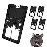 Pack 5 Trampas para Ratones de Metal con Alta sensibilidad para Interiores y Exteriores - Trampa para Ratas de Impacto Potente y Reutilizable - Cepo para roedores como Alternativa al Veneno.