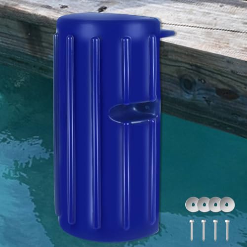 ORLANG Dock Bumper Fender, Inflatable Dock Protection for Edging, Marine Dock Fender Bumper with Stainless Steel Mounting Hardware - Navy Blue