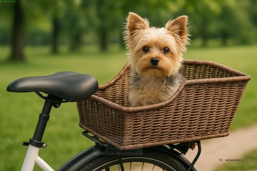 LTJ 030017 HR Fahrradkorb Kunststoff Rattan Gepäckträgerkorb