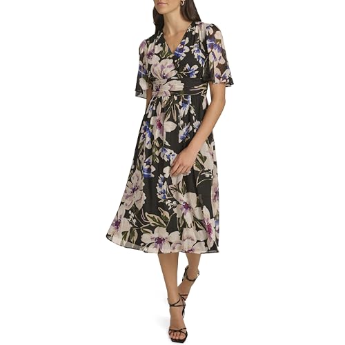 Calvin Klein Women's Floral Midi Aline Dress