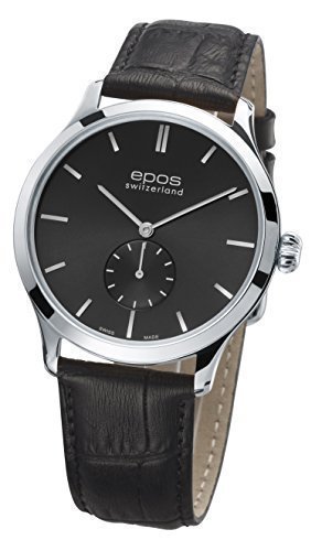 Preisvergleich Produktbild Epos 3408, Herrenuhr Mechanisch analog Lederarmband