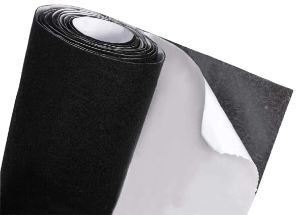 Tapis acoustique adhésif pour revêtement box couleur noire universelle. Dimensions 70 x 140 cm