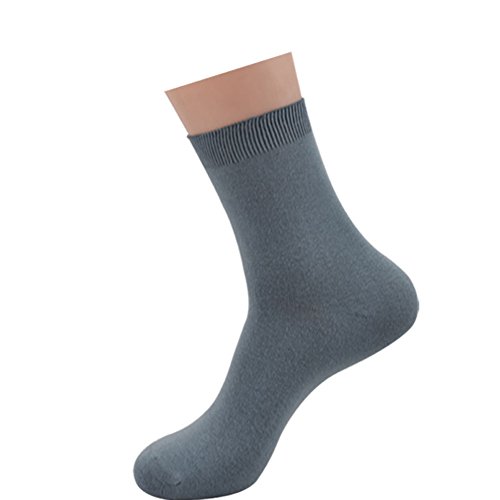 Men's 6-Pack Solid Smooth Cotton Crew Socks Plain Socks #TOP4