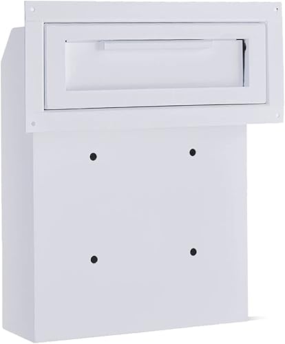 flybold Caja de bloqueo para llaves a través de la puerta, resistente a la lluvia, para negocios, con llaves de bloqueo tubular, deflector, evita la