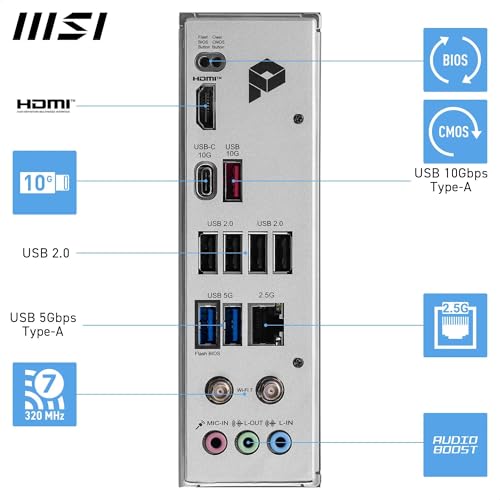 Image of MSI PRO B840-P WiFi Motherboard, ATX - Supports AMD Ryzen 9000 /8000 / 7000 Processors, AM5 - DDR5 Memory Boost 8000+ MT /s (OC), PCIe 4.0 x16, M.2 Gen4, Wi-Fi 7, 2.5G LAN