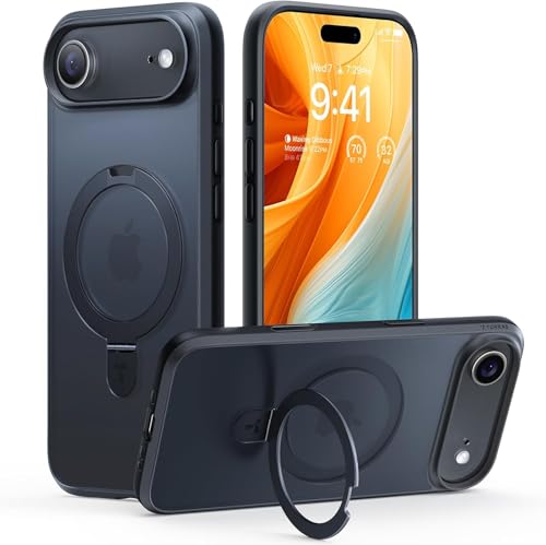 Image of iPhone 17 Air Magsafe Stand Case | Matte Design & 360 Protection | Military-Grade Apple iPhone 17 Air Cover | Ultra Premium - Blue
