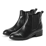 [アキュアーズ] ブーツ アシックス商事 晴雨兼用 トラッドブーツ 生活防水 サイドゴア 幅広2E 4cmヒール レディース AO-10213 ブラック S (22.0cm~22.5cm)