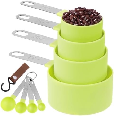 fun kitchen precision measuring tool, Kitchen universal measure cup sets, kitchen hanger with measure cups & spoons, Kitchen cooking & baking measure cups and spoons(Green) fun kitchen precision measuring tool, Kitchen universal measure cup sets, kitchen hanger with measure cups & spoons, Kitchen cooking & baking measure cups and spoons(Green)