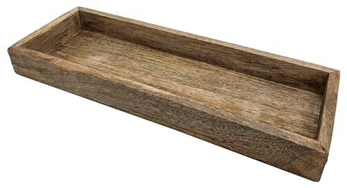 Tablett Mangoholz Dekotablett massives Holz Tischdeko Serviertablett 34 x 12 cm Tablett Mangoholz Dekotablett massives Holz Tischdeko Serviertablett 34 x 12 cm