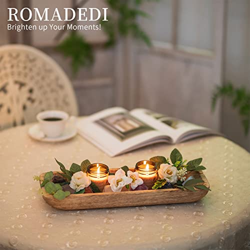 Romadedi-Decorative-Bowls-for-Home-Decor-16-Wooden-Dough-Bowl-for-Decor-Large-Wood-Bowl-for-Kitchen-Table-Centerpieces-Long-Narrow-Wooden-Tray-for-Dining-Table-Decor-Centerpiece Romadedi Decorative Bowls for Home Decor 16 Wooden Dough Bowl for Decor Large Wood Bowl for Kitchen Table Centerpieces Long Narrow Wooden Tray for Dining Table Decor Centerpiece
