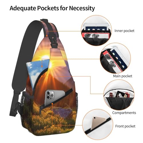 Mochila tipo sling deportiva para senderismo miniatura 4