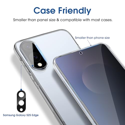 Image of amFilm OneTouch for Samsung Galaxy S25 Edge 6.7 inch Privacy Screen Protector | Auto-Alignment, 30s Install, Bubble Free,Scratch & Drop Protection, Privacy Protection, Lens Protector, 2+2 Pack (S25E-6.7'')