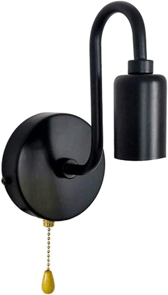 Kinkiet Wewnętrzny Z Przełącznikiem, Loft Metal Retro Kinkiety Przemysłowe E27 Kinkiety Ścienne Mosiężna Głowica Lampa Ścienna, Światło Led, Kawa