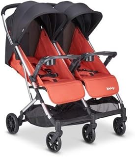orange double stroller