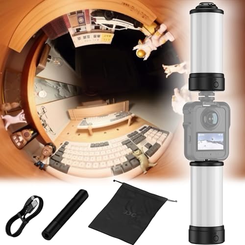 Image of JJC 2Pcs 360 LED Light Attachment for DJI Osmo 360 for Insta360 X5 X4 X3 Gopro Max Xtra Sphra 360 Accessories, Rechargeable Personal Video Light w. 1 /4 inch-20 Thread, 3 Color Mode / 5 Brightness Level