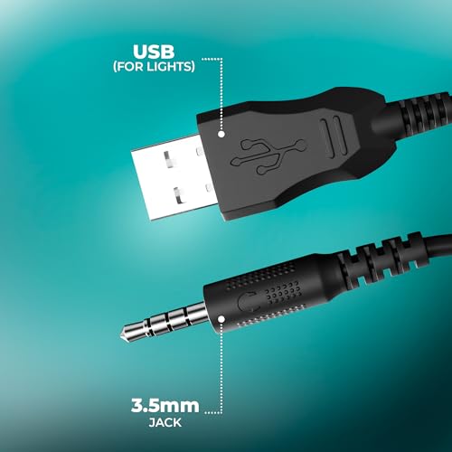 ZEBRONICS Jupiter 3.5mm Premium Gaming Over Ear Headphone with 50mm Neodymium Drivers, Extra Soft Ear Cushion,Suspension Headband, Braided... - Image 5