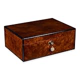 Daniel Marshall 30125 Signature Series 125-Cigar Humidor w Tray - Precious Burl Wood