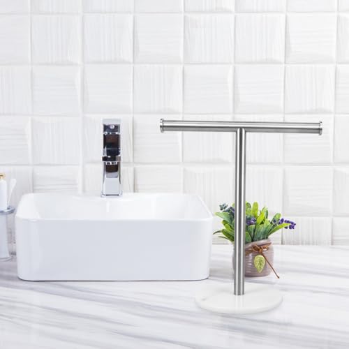 Porta toallas de cocina de mármol y acero inoxidable para encimera 8