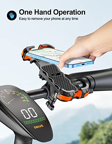 Zewdov Bike Phone Mount 360° Rotatable, [Secure Lock] Bike Phone Holder for Handlebars, Motorcycle Phone Mount Compatible with iPhone/Galaxy 4.7-6.8\'\' Phone, Fits Electric/Mountain/Scooter Bikes - Thumbnail 2