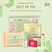Best of Pixi Beauty Holiday Edition Gift Set | Kit Contains BeautifEYE Eye Patches, Glow Tonic Cleansing Cloths, Glow Mist, On-the-Glow Blush and +Hydra LipTreat Lip Balm in Holiday Makeup Bag