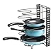 Organizer espandibile, 5+ padelle, organizer per armadietti, dispense e coperchio di Bakeware, antiruggine, organizer da cucina per pentole pesanti e pentole, per organizzare il bancone
