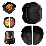 LEBOKJ 3 Piezas Airfryer Silikonform für Heißluftfritteuse - Lavavajillas y Accesorios Reutilizables para COSORI, Russell Hobb, Chefman, Ninja, Cecotec. Ideal para cocinar y Hornear Grasas Bajas