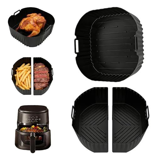 3 Stück Airfryer Silikonform für Heißluftfritteuse - Spülmaschinenfestes & wiederverwendbares