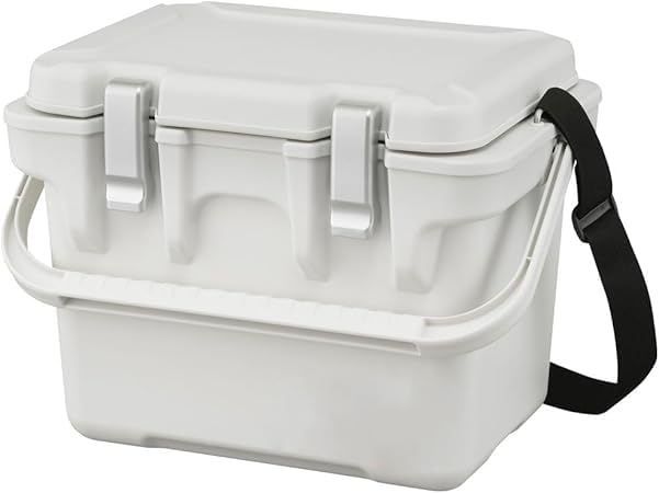 Amazon | 真空断熱クーラーボックス 15L ホワイトアッシュ 長時間 保冷 ハードタイプ アウトドア レジャー キャンプ | ノーブランド品  | クーラーボックス