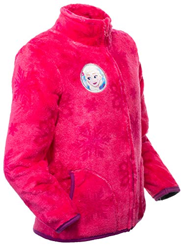 Preisvergleich Produktbild Brandsseller Kinder Fleece Eiskönigin Kuscheljacke Stehkragen 98 / 104 Rosa