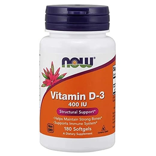 QHP NOW Foods | Vitamina D3 | Cápsulas blandas | 180 cápsulas | 10 mcg