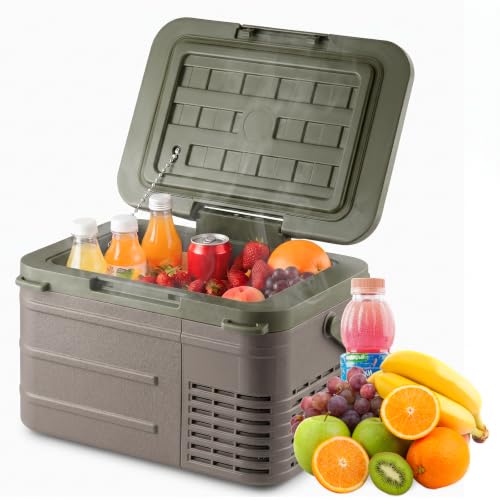 Image of Erivess 12v Refrigerator 11 Quart, -4F-68F, Electric Cooler for Car