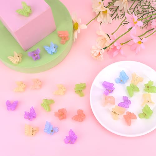 100 Mini Pinzas Mariposa Multicolor miniatura 7