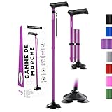 HoneyBull Canne de Marche Tripode en Aluminium pour Hommes et Femmes...