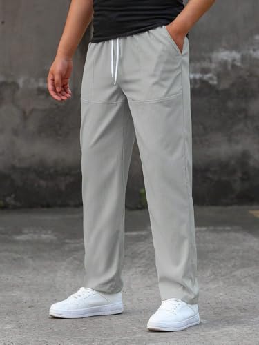 Image of SHIENZY Men's Black Formal Trousers | Tailored Business Pants for Professional Wear | Comfortable and Stylish Fit