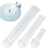 DAFENCHI 3-in-1 Mandala Ruler Tool with Holes, Mandala Dot Art Circle Maker, Compass Protractor Straight Dotting Ruler for Dot Art Geometric Mandala Pattern Design, 3 Sizes