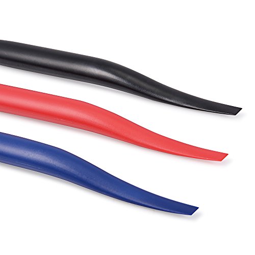 Image of FOSHIO Vinyl Car Wrapping Flexible Micro Squeegee Curves Slot Tint Tool Set 3 in 1 with Different Hardness for Installing Vehicle Wraps and Auto Stickers (Pack of 2)