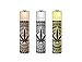 CLIPPER Large Metal Lighters (CP11) - Shiny Black(Gold,Rose Gold, Silver) with Premium Leaves Pattern - Set of 3 - Bundles with Silicone Sleeves & Extra Flint Systems