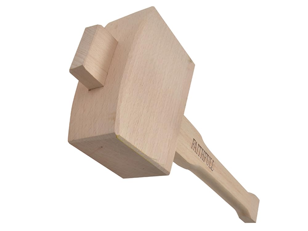 Faithfull Brown Wooden Carpenters Mallet