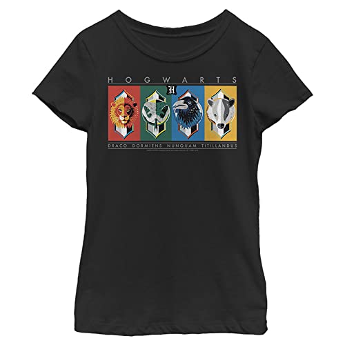 Harry Potter Girl's Hogwarts House Symbols T-Shirt