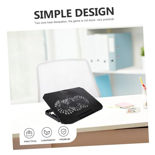 Base para Laptop con Doble Ventilador USB Negro miniatura 7