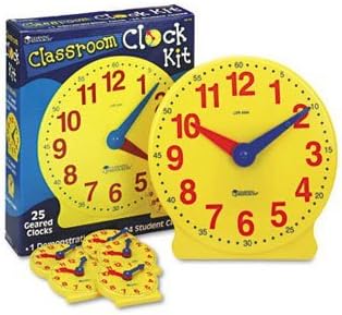 Amazon.com: Learning Resources® Classroom Clock Kit CLOCK,CLASSROOM KIT ...