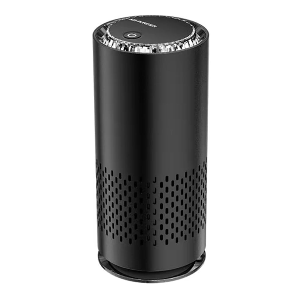 Faeymth Black Negative Ion Generator Usb Air Purifier With Hepa Filter For Car Smell Formaldehyde Removal Electric Air Freshener