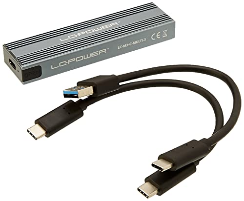 Caja externa LC-Power para SSD M.2 Anthracita miniatura 1
