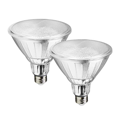 Geeni Lux Smart Floodlight, White – Outdoor 2700K-6500K Dimmable Led Bulb, E26, Par38, 11W, 1000 Lumens – No Hub Needed - Compatible With Alexa, Google Home, Requires 2.4 Ghz Wifi, 2 Pack #TOP5