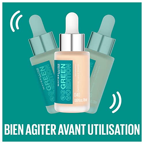 Maybelline New-York - Fond de Teint Huile Teintée Visage - Enrichie en Huile de Jojoba & de Marula - Pour Tous Types de Peaux - Superdrop Green Edition Tinted Oil - Teinte : 60