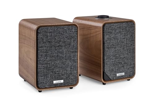 Ruark MR1 MK3 Desktop Speaker System (Rich Walnut with Slate Grey Fabric Grille)